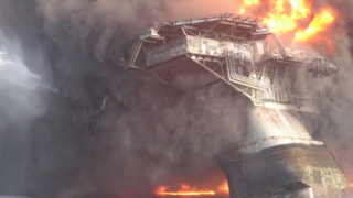 Surreal images of the Deepwater Horizon disaster, taken minutes after the first explosion